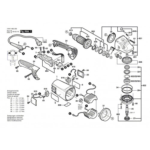 Запчасти для УШМ Bosch GWS 22-230JH